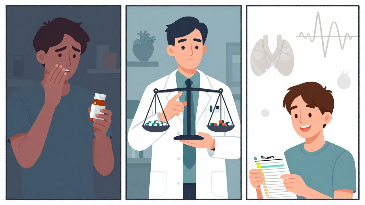 Patient transitions from worry to confidence after learning about NTI drug testing.